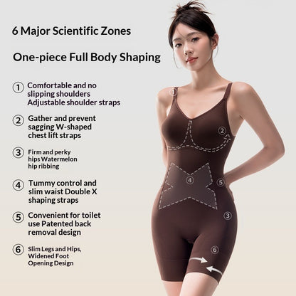 Faja Moldeadora Silueta Libre™ – Apertura Trasera para Baño y Control 360°