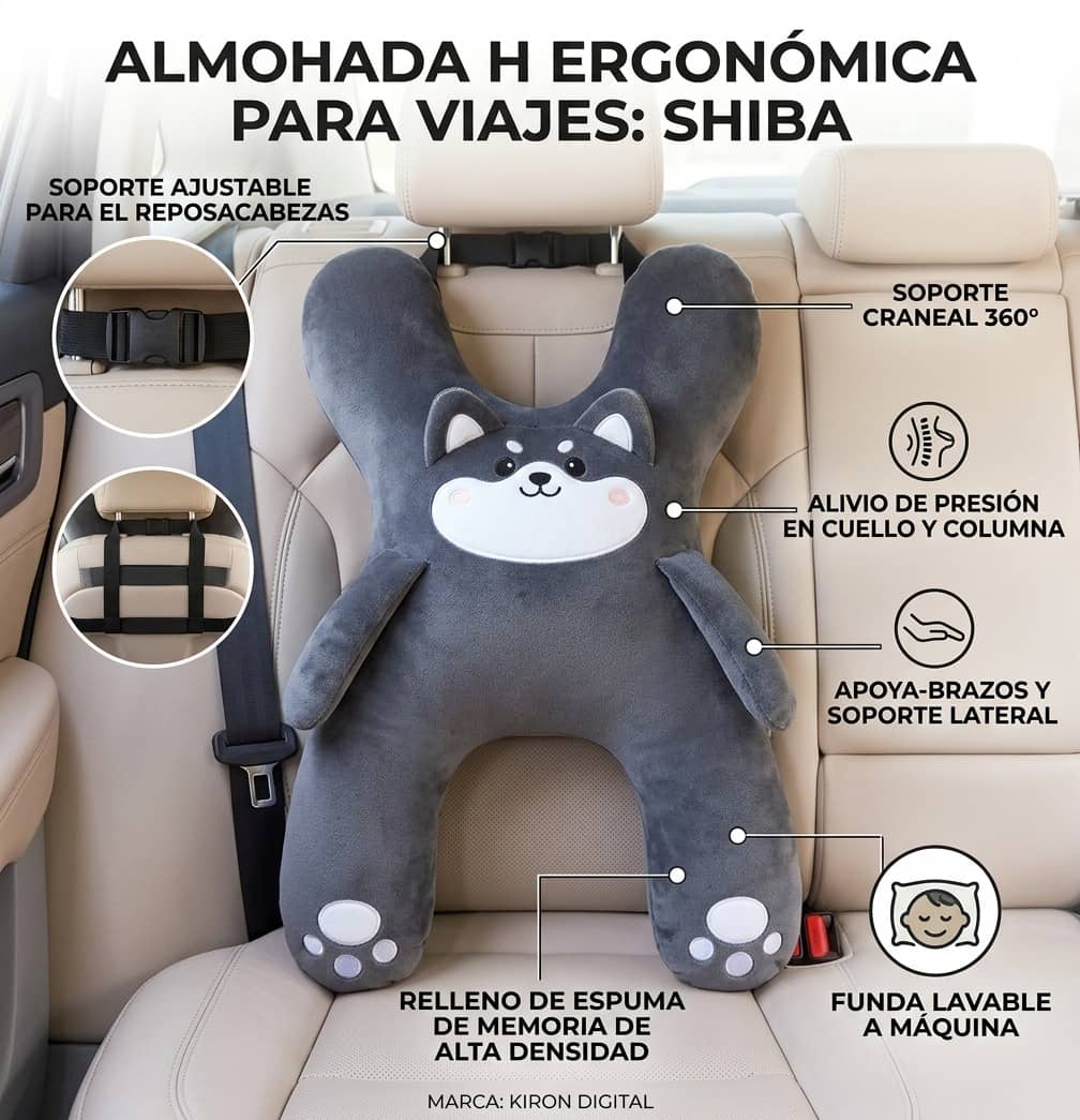 Cojín cervical infantil para asiento de coche